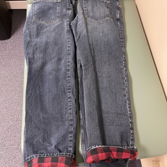 Eddie Bauer flannel lined jeans 38 x 32 - Picture 2 of 3